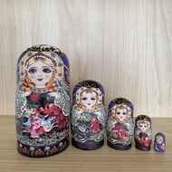 Russian Plush Doll Russian 5-Layer Story Antique Plush Doll Height 15cm Set Toy Crafts