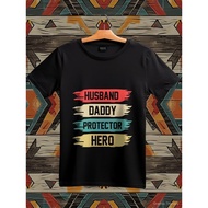 HUSBAND DADDY PROTECTOR HERO Graphic Tee - Ultra Soft Cotton, Casual Streetwear for Men, Perfect Gif