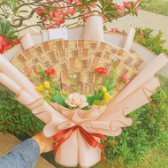 Buket Uang Kosong 5–30 Lembar – Buket Hadiah Wisuda Cewek Cowok – Cocok untuk Kado Ulang Tahun & Ann