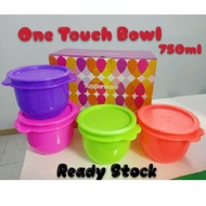 Tupperware Neon One Touch Bowl 750ml (4pcs box