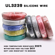 UL3239 Silicon Wire 22/20/18/16/14AWG 3KV High Voltage Wire, Soft High Temperature Resistant 200 Deg