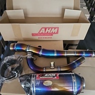 AHM M3 TITANIUM EXHAUST Y15ZR / Y16ZR / LC135 4S & 5S / RS150 SPR 32mm / SZR 35mm
