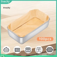 livecity|  Bread Tray Liner Non-stick Non-stick Toast Tray Liner 100 Pcs Non-stick Parchment Paper B