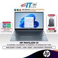 HP Pavilion 15.6" Laptop (AMD Ryzen™ 5 7530U | 16GB | 512GB SSD | Radeon Graphics | H&amp;S) 15-eh3018AU /19AU /20AU/ 21AU