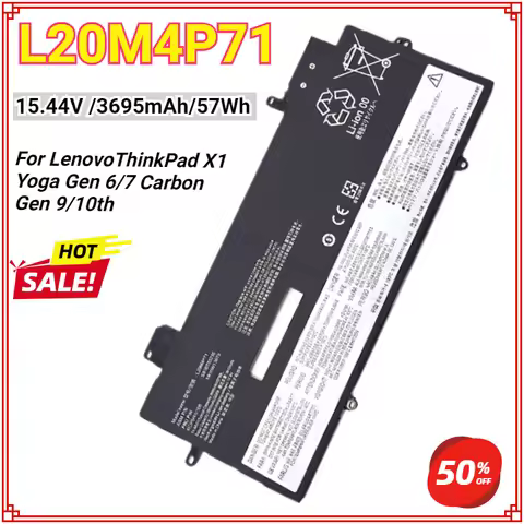 L20M4P71 Laptop Battery for Lenovo ThinkPad X1 Carbon 9th 10th Gen X1 Yoga 6th 7th Gen 2021 Series L