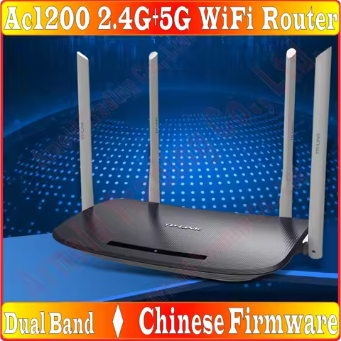 Chinse Firmware TP-LINK AC1200 Wireless Dual Band 2.4GHz + 5GHz WiFi Router 4 Antennas 11AC Wireless