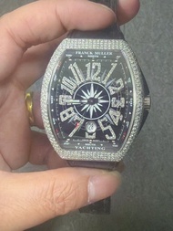 Franck Muller Used V41 Black Aftermarket Dia Full set