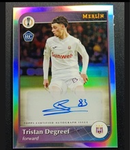 Topps Merlin UEFA Tristan Degreef Autograph Card