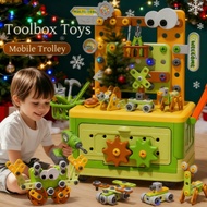 DIY 3D Drill Toy Toolbox Playset Toy Kids Repair Tool Kit Toy Construction Set Kids Christmas Gift