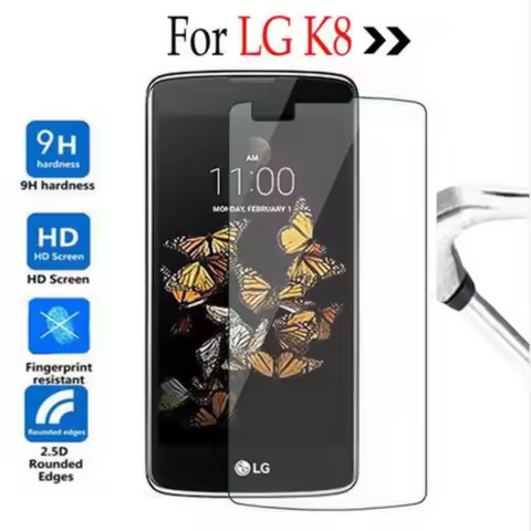 2pcs for lg k8 tempered glass for lg k8 k 8 lte k350 k350n k3500e k350ds screen protector cover prot