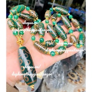 Necklace with 21 eyes and body mixed dzi god of wealth 3-7 vip eyes