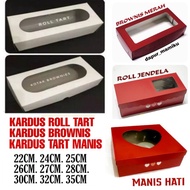 DAPURMAMI 10 PCS Brownies Roll Tart Box Cake Box Bread Box Short Tart Box Cardboard