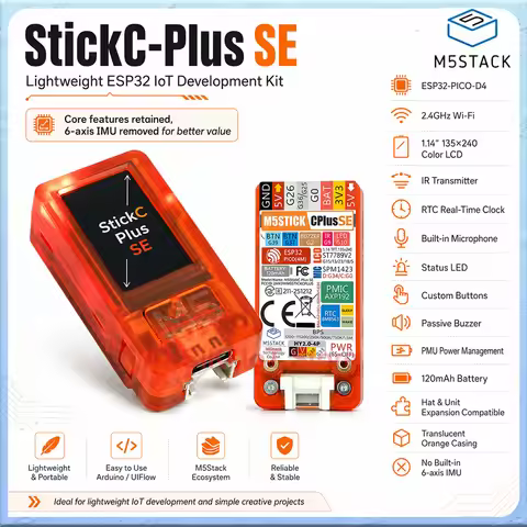 M5Stack StickC-Plus SE ESP32 Development Kit 1.14 Inch LCD WiFi Mini IoT Controller for IoT Wearable