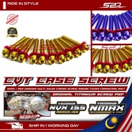CVT Case Screw IMPORT NVX NMAX AEROX ORI Titanium Skru + Red Washer Kulit Enjin Casing Screw Engine 