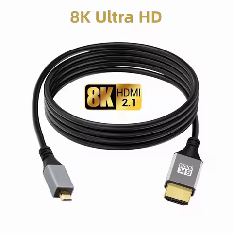 10m 5m 3m 1m 0.3m Micro HDMI To HDTV HDMI-Compatible 4K 8K Cable Cord For GoPro Raspberry Pi 4 Retro