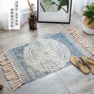 Bohemian Style Simple Tassel Cotton Hemp Small Fresh Pad Living Room Bedroom Bed Pad Retro Style Mat
