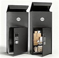 Anti Theft Large Outdoor Smart Lock Package Delivery Box | Letter Drop Mailbox Keyless Unlock Coded 