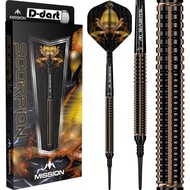 MISSION SOFT TIP DARTS - 19G SCORPION 90% Tungsten DART SET ORIGINAL ELECTRONIC DART