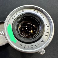 98-99% Leica Elmar 50mm f2.8 11112 50 2.8 silver