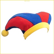 ST Jester Costume Accessory Funny Mardi Gras Jester Hat Multicolor Clown Hat