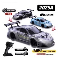 DRIFT KING Scale 1:24 RC Drift Car 2.4GHz Complete Accessories 4 Cones, Extra Tires With Light LED 2