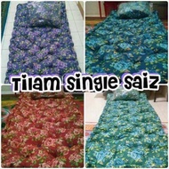 JFH SINGLE Set Tilam Kekabu Bujang & Pillow & Bolster & Cadar Bedsheet Single Bujang