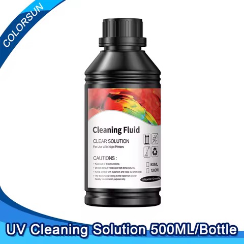 Colorsun 500ML UV Cleaning Solution Liquid For UV Printer UV Ink Cleaner For R1390 L1800 DX5 4720 I3
