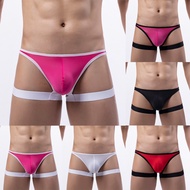 Gentlemen Male Mens Underwears Regular Soft Pouch Solid Color Thong Bikini