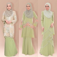 Sedondon Baju Kurung & Kurta Warna Avocado Green Tea New Arrival 2023 Limited Stock Plus Size Family