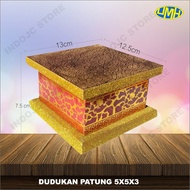 Dudukan Patung Dewa Tatakan Dewa Alas Patung Emas 5x5x3 inch