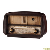 [Voll]Resin Vintage Radio Decoration Old-fashioned Brown Vintage Radio Model Resin Classic Radio Ornament for Home