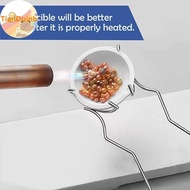 TianYe 25.5CM Stainless Steel Crucible Tong Crucible Clamp Crucible Pliers White Gold Bowl Melting G
