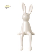 Cute Long Eared Sitting Bunny Decor Sitting Bunny Figurine Statue Room Decor Statue White