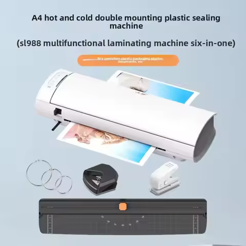 SL988 Multifunctional A4 Laminator, Cold and Hot Double Plastic, Suitable for A4/A5/A6 Photo Documen