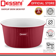 DESSINI ITALY EASYCLIP ESC-P18 18CM ESC-P20 20CM Detachable Handle Induction Casserole Bowl Stock Po