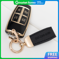 Genesis Compatible G70 G80 Gv70 Gv80 Gv90 Remote Control Tpu Car Key Case Cover Smart 4-Button Key