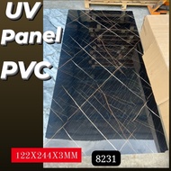 PVC UV MARMER HITAM GLOSSY PVC MARMER PVC MARMER PVC BOARD 