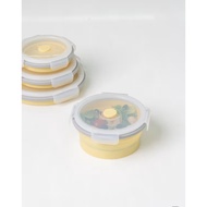 [Daiso] folding silicone round container 500 ml
