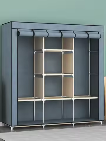 Wardrobe Assembly Cloth Wardrobe Home Bedroom Storage Cabinet Economy on Sale