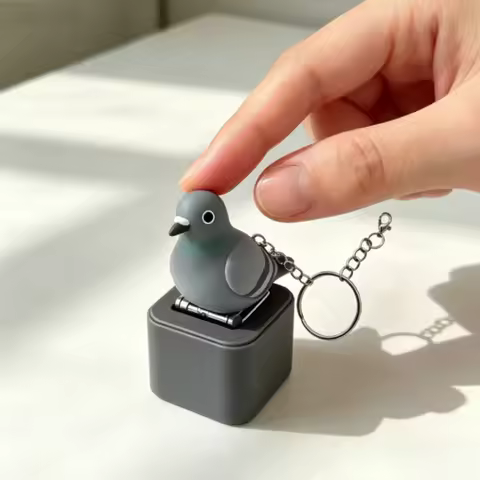 New Mine Bird Monkey Pigeon Voice Keys Luminous Electronic Pendant Keyboard Decompression Sound Litt