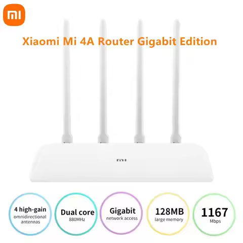 Xiaomi Mi 4A Router Gigabit Edition 2.4GHz +5GHz WiFi 16MB ROM + 128MB DDR3 High Gain 4 Antenna Miho