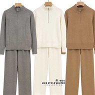 AIRPORTLOOK ไหมพรมคอซิป W01