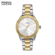 Fossil Women's Dayle Analog Watch ( BQ3888 ) - Quartz, Silver Case, Round Dial, 18 MM Two Tone Stainless Steel Band