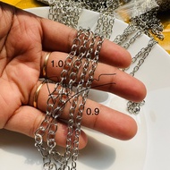 5meter EXTENDER Chain Silver 1.0 0.9mm Wallet Chain Brass Chain