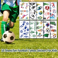 Kids Temporary Tattoos Football Soccer Fan Fake Tattoo Sticker Tatoo Waterproof Tatto Hand Arm Foot 