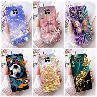 Clear Cover For Redmi Note 9 5G Case Cute Cat Fashion Butterfly Funny 2D Painted Casing M2007J22C