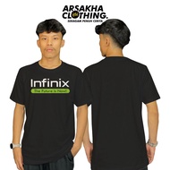 KATUN INFINIX LOGO Smartphone Company T-shirt, 30s Combed Cotton distro Shirt by Arsakha Clothing