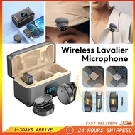 Wireless Lavalier Microphone Magnetic Lapel Mic With Charging Case Recording Live Streaming Noise Ca