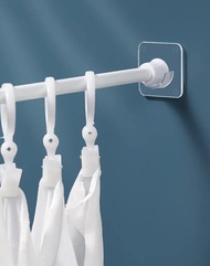 No-drill Adhesive Rod Clip Curtain Rod Fixer Horizontal Door Curtain Hanger Hook Bracket Extension Support