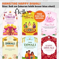 (FREE CUSTOM) HANG HAPPY DIWALI GREETINGTAG HAPPY sticky/ greeting card